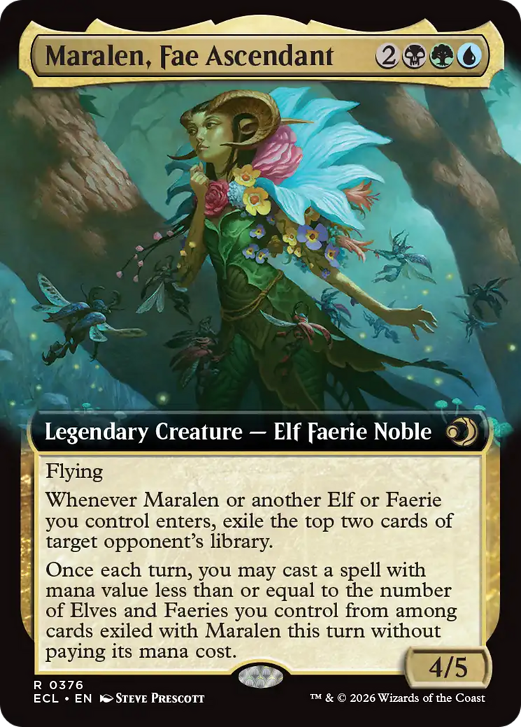 Maralen, Fae Ascendant (Extended Art) [Lorwyn Eclipsed] | Card Merchant Takapuna