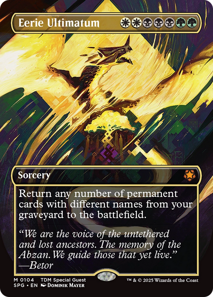 Eerie Ultimatum (Borderless) [Tarkir: Dragonstorm Special Guests] | Card Merchant Takapuna