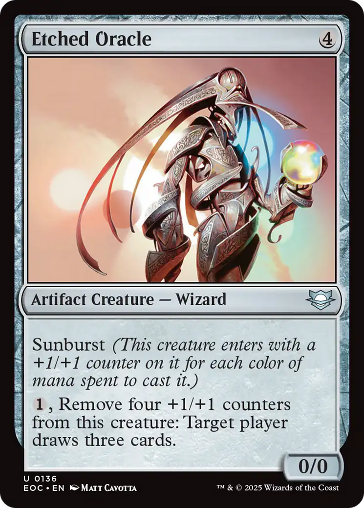 Etched Oracle [Edge of Eternities Commander] | Card Merchant Takapuna