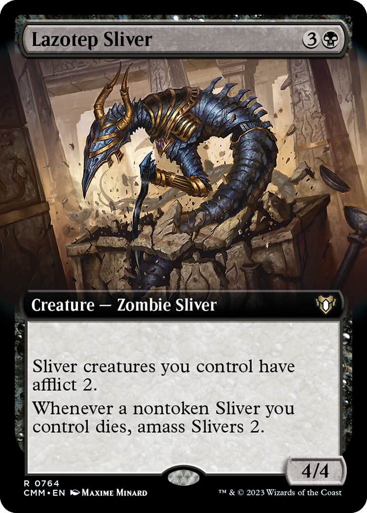 Lazotep Sliver (Extended Art) [Commander Masters] | Card Merchant Takapuna