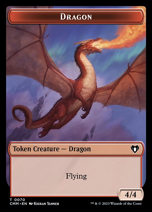 Soldier // Dragon (0021) Double-Sided Token [Commander Masters Tokens] | Card Merchant Takapuna
