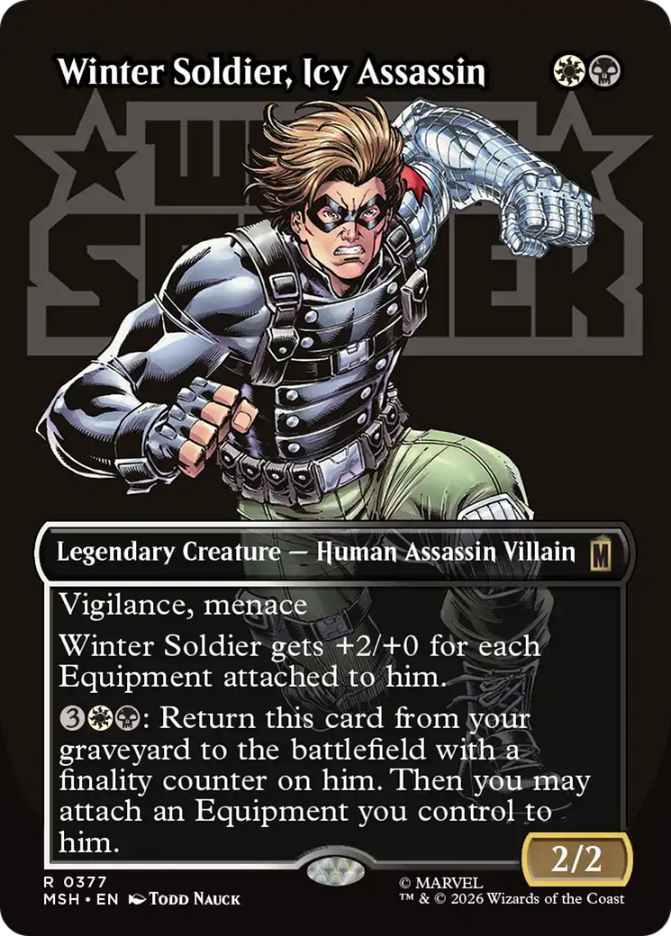 Winter Soldier, Icy Assassin (Borderless) [Marvel Super Heroes] | Card Merchant Takapuna