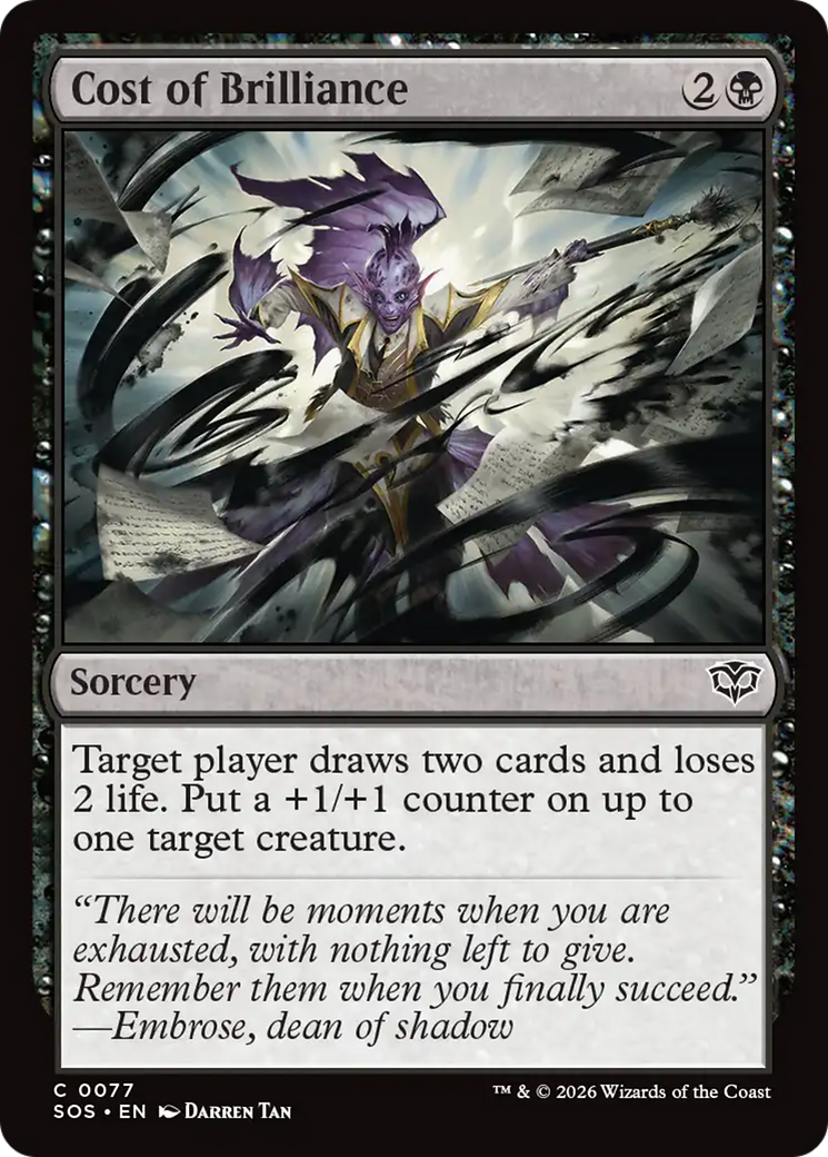 Cost of Brilliance [Secrets of Strixhaven] | Card Merchant Takapuna