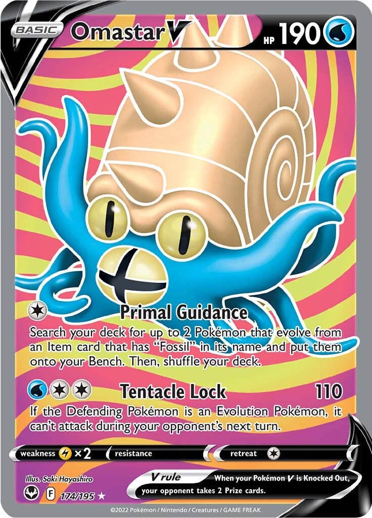 Omastar V (174/195) [Sword & Shield: Silver Tempest] | Card Merchant Takapuna