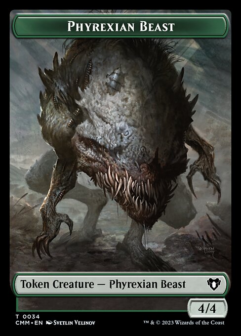 Thopter // Phyrexian Beast Double-Sided Token [Commander Masters Tokens] | Card Merchant Takapuna