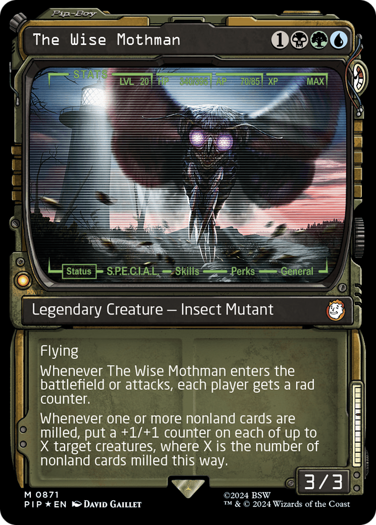 The Wise Mothman (Showcase) (Surge Foil) [Fallout] | Card Merchant Takapuna