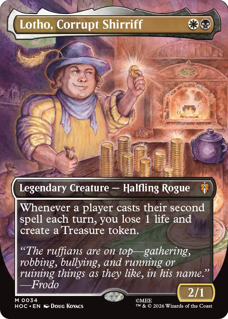Lotho, Corrupt Shirriff (Borderless) [The Hobbit: Eternal-Legal] | Card Merchant Takapuna