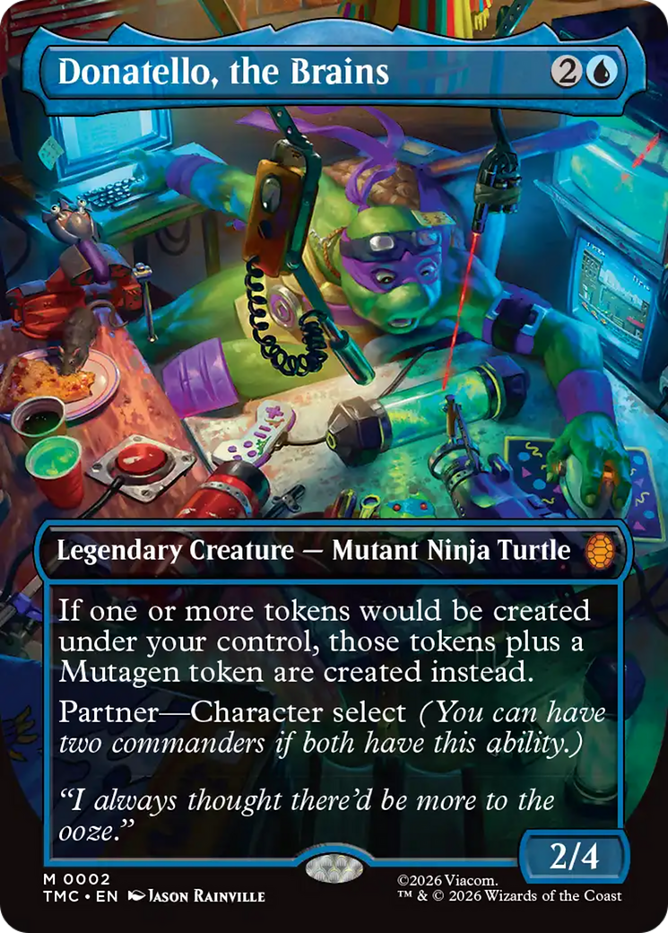 Donatello, the Brains (Borderless) [Teenage Mutant Ninja Turtles Commander] | Card Merchant Takapuna