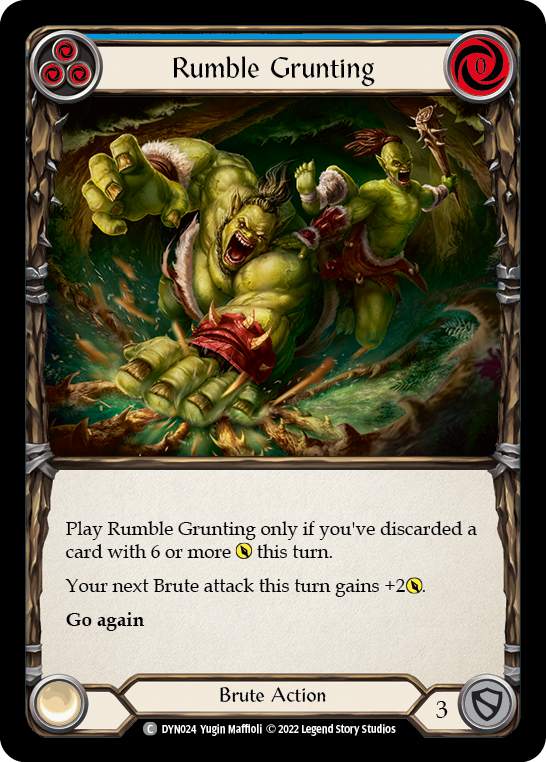 Rumble Grunting (Blue) [DYN024] (Dynasty) | Card Merchant Takapuna