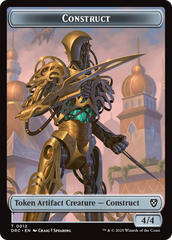 Construct // Golem (0013) Double-Sided Token [Aetherdrift Tokens] | Card Merchant Takapuna