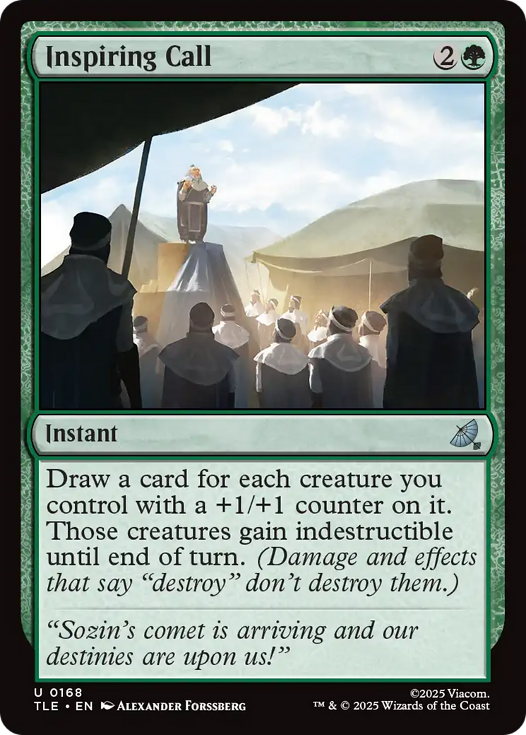 Inspiring Call [Avatar: The Last Airbender: Eternal-Legal] | Card Merchant Takapuna