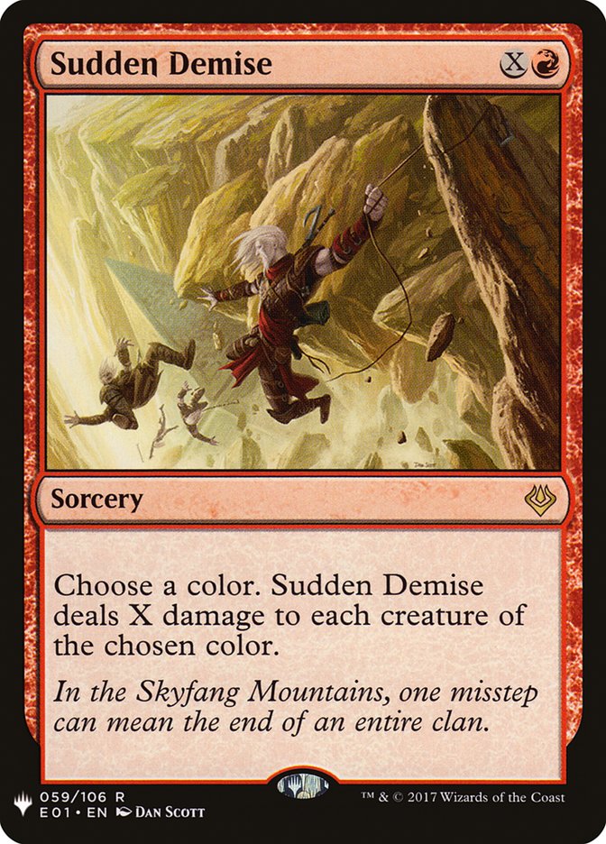 Sudden Demise [The List] | Card Merchant Takapuna