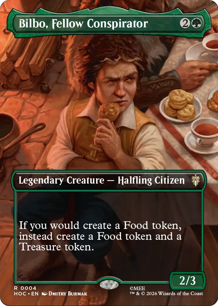 Bilbo, Fellow Conspirator (Borderless) [The Hobbit: Eternal-Legal] | Card Merchant Takapuna