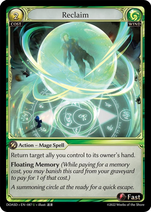 Reclaim (087) [Dawn of Ashes: Starter Decks] | Card Merchant Takapuna