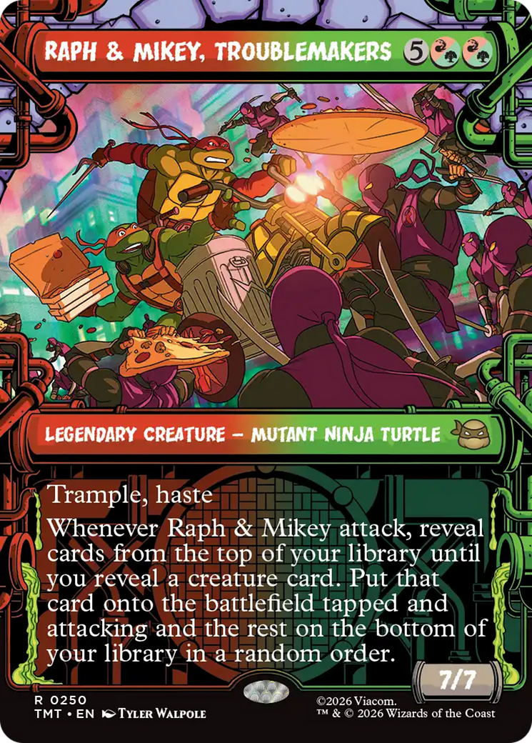 Raph & Mikey, Troublemakers (Showcase) [Teenage Mutant Ninja Turtles] | Card Merchant Takapuna