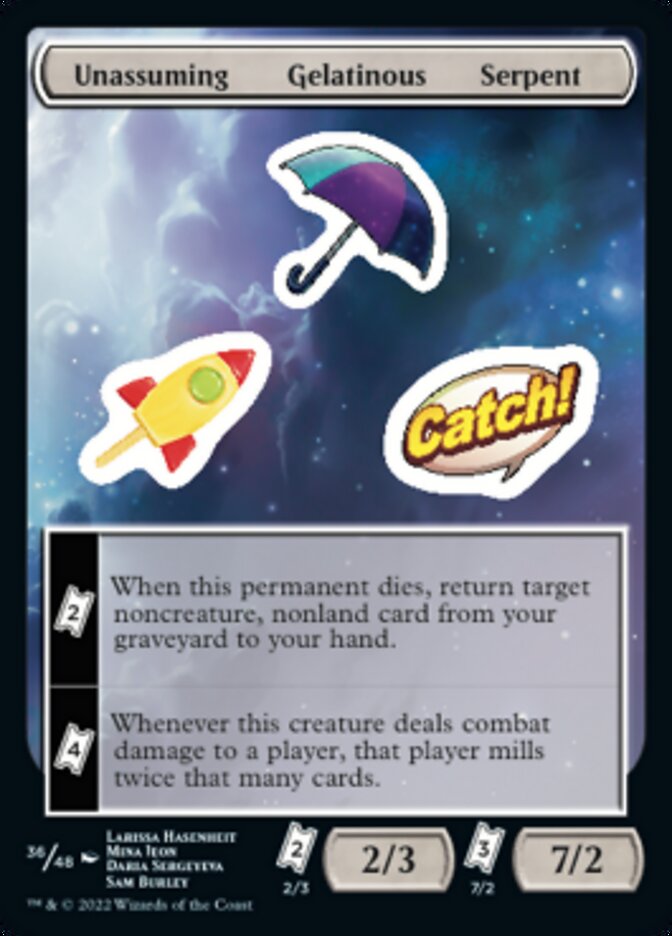 Unassuming Gelatinous Serpent [Unfinity Stickers] | Card Merchant Takapuna