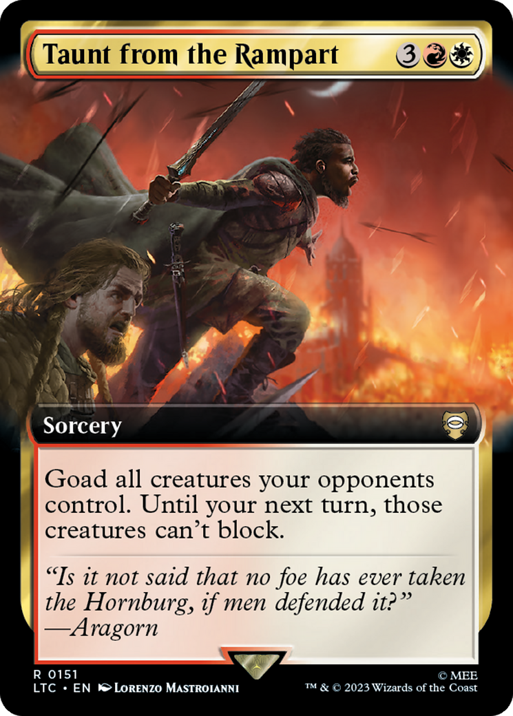 Taunt from the Rampart (Extended Art) [The Lord of the Rings: Tales of Middle-Earth Commander] | Card Merchant Takapuna