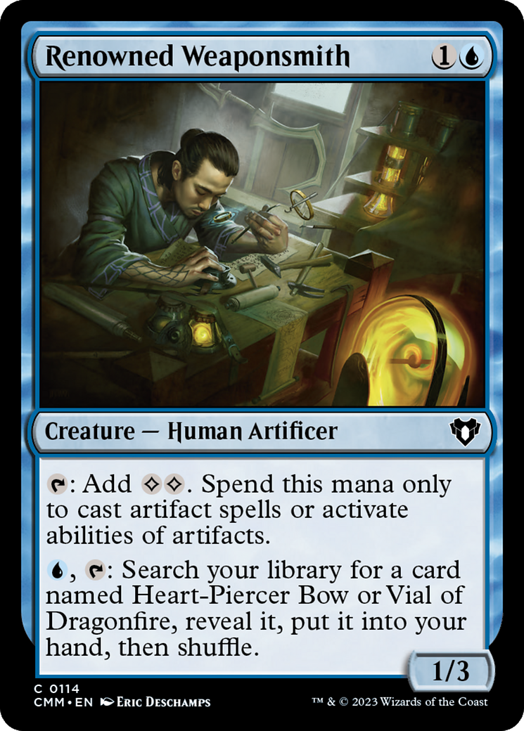 Renowned Weaponsmith [Commander Masters] | Card Merchant Takapuna