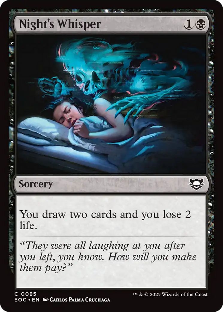 Night's Whisper [Edge of Eternities Commander] | Card Merchant Takapuna