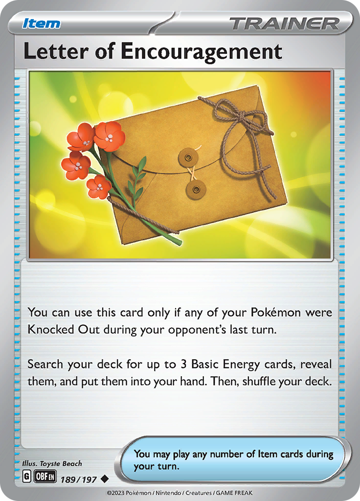 Letter of Encouragement (189/197) [Scarlet & Violet: Obsidian Flames] | Card Merchant Takapuna