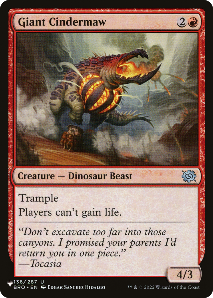 Giant Cindermaw [The List] | Card Merchant Takapuna
