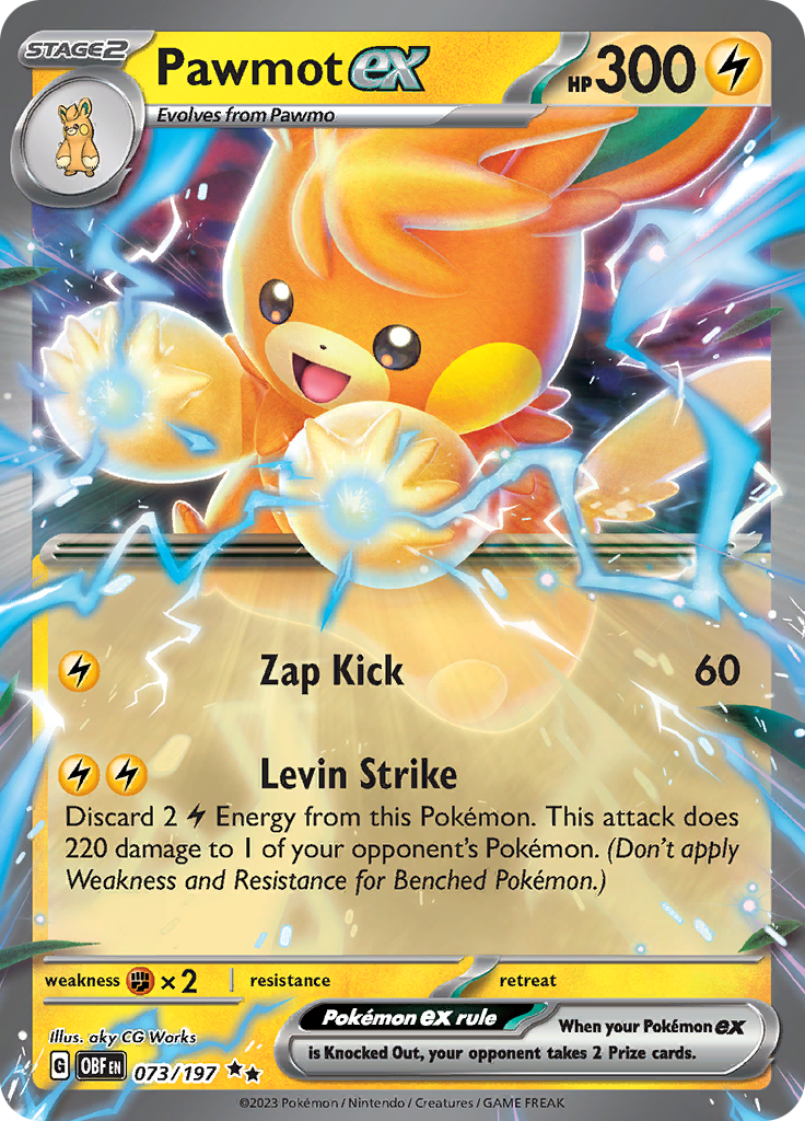 Pawmot ex (073/197) [Scarlet & Violet: Obsidian Flames] | Card Merchant Takapuna