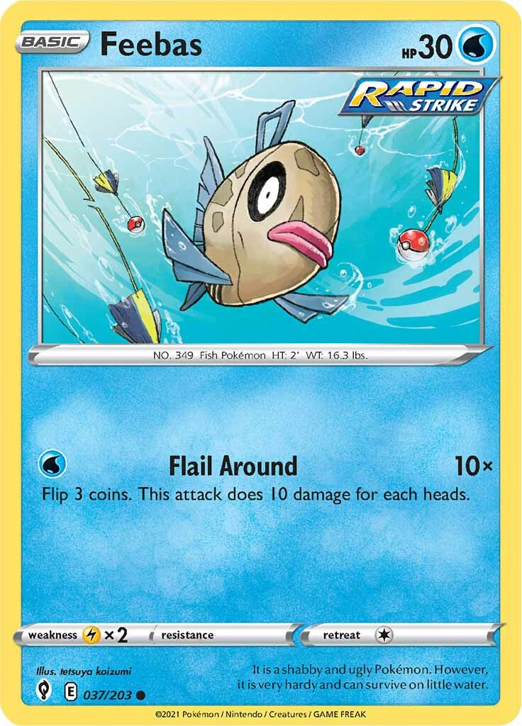 Feebas (037/203) [Sword & Shield: Evolving Skies] | Card Merchant Takapuna
