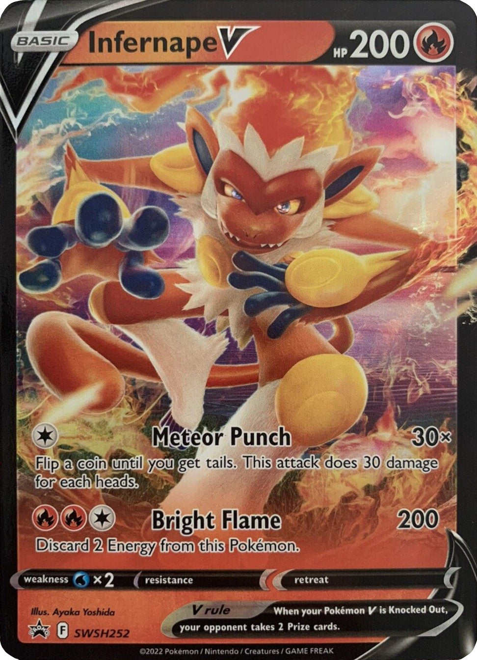 Infernape V (SWSH252) (Jumbo Card) [Sword & Shield: Black Star Promos] | Card Merchant Takapuna