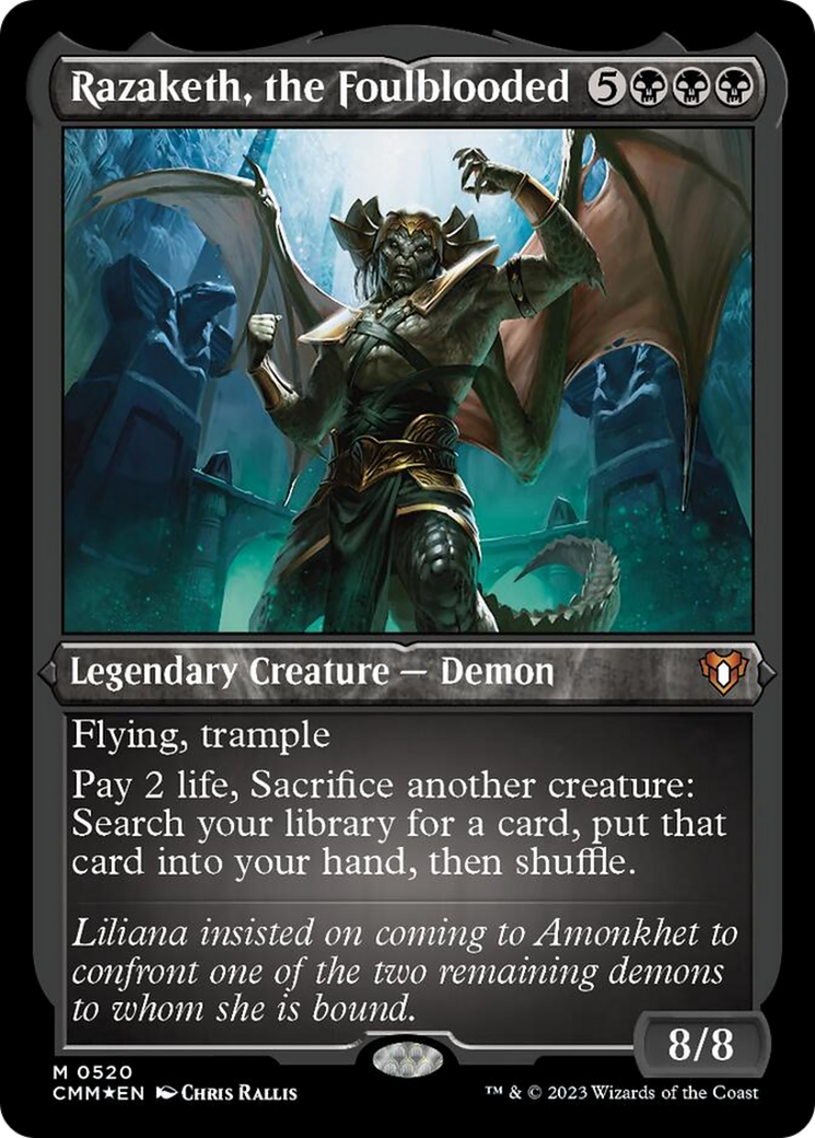 Razaketh, the Foulblooded (Foil Etched) [Commander Masters] | Card Merchant Takapuna