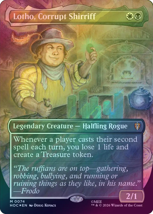 Lotho, Corrupt Shirriff (Borderless) (Surge Foil) [The Hobbit: Eternal-Legal]