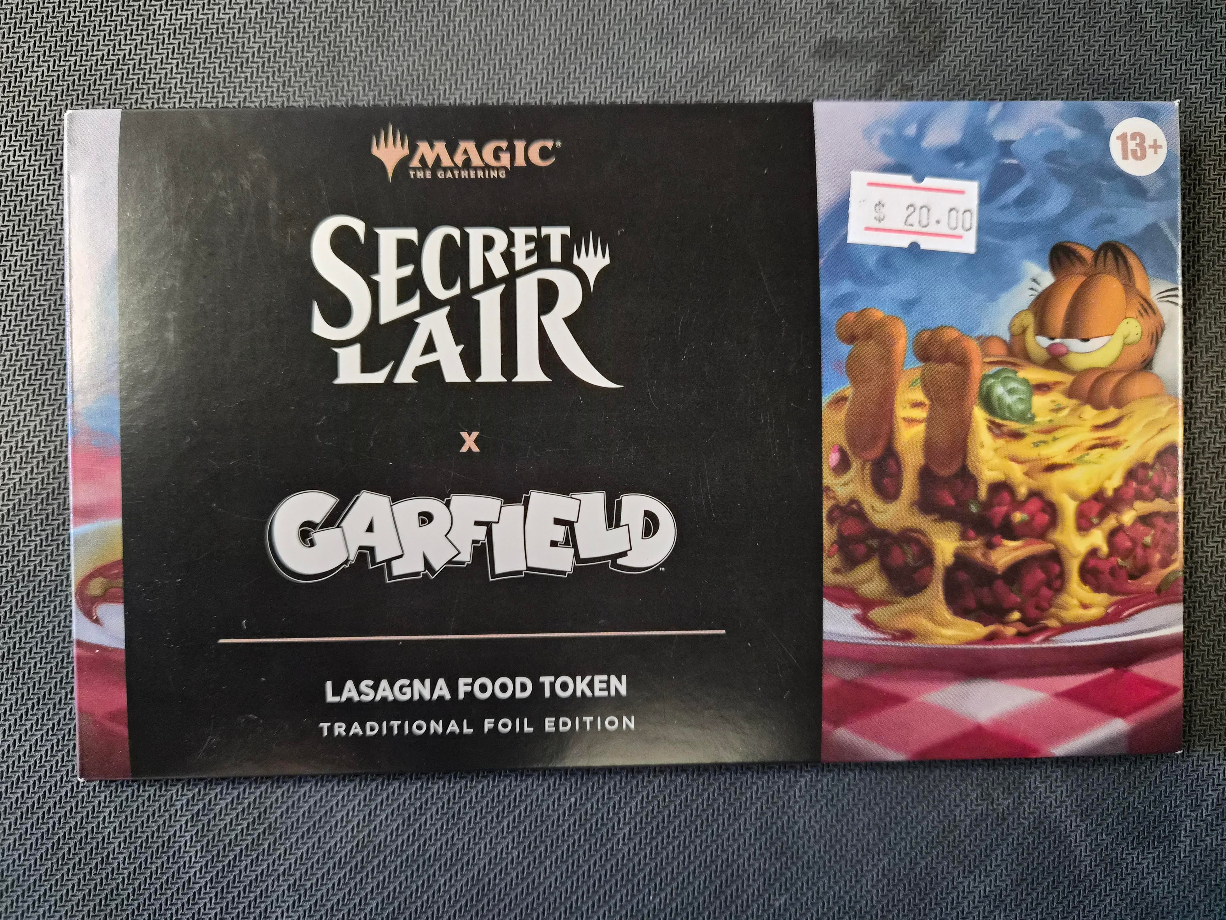 MTG Secret Lair x Garfield: Lasagna Food Token | Card Merchant Takapuna