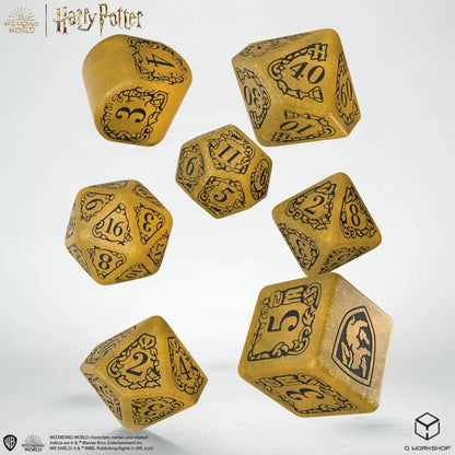 Q Workshop Harry Potter Modern Dice Set - Hufflepuff - Yellow Dice Set 7