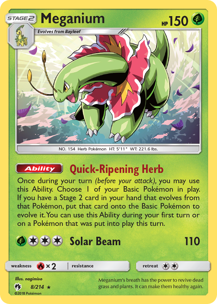 Meganium (8/214) [Sun & Moon: Lost Thunder] | Card Merchant Takapuna