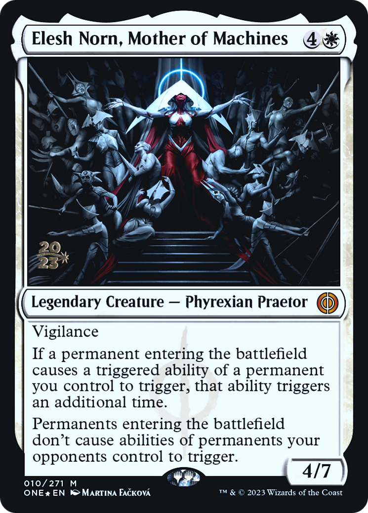 Elesh Norn, Mother of Machines [Phyrexia: All Will Be One Prerelease Promos] | Card Merchant Takapuna