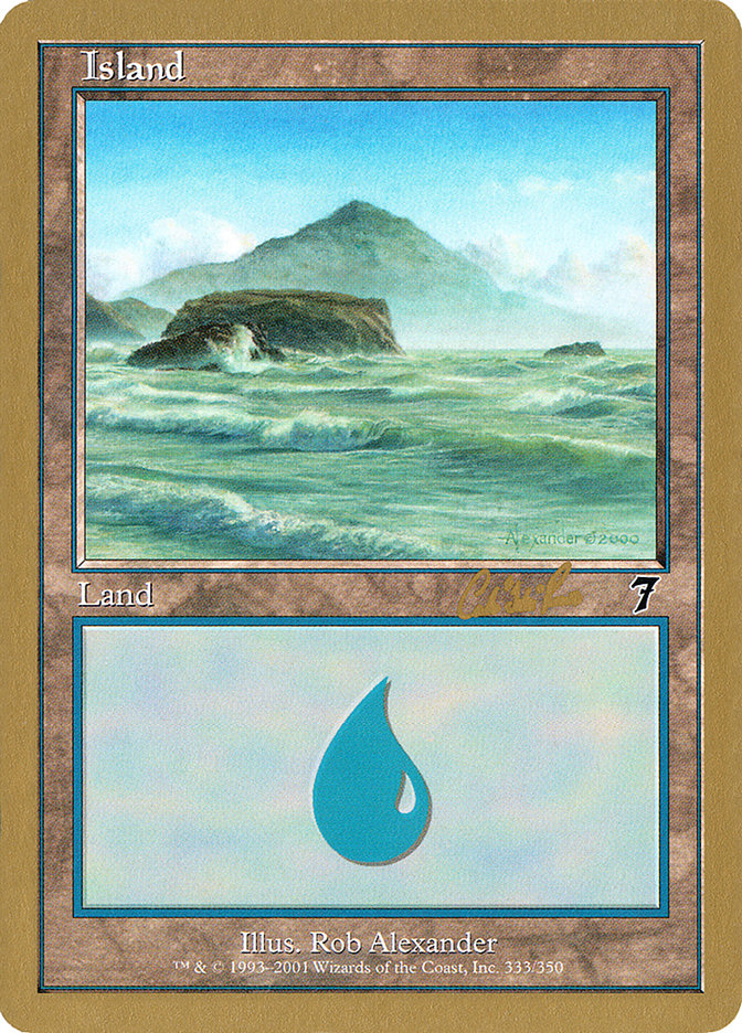 Island (cr333) (Carlos Romao) [World Championship Decks 2002] | Card Merchant Takapuna