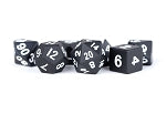 Metal Dice: Black 16mm Poly Set | Card Merchant Takapuna