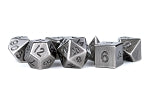 MDG - Metal Dice: Antique Silver 16mm Poly Set