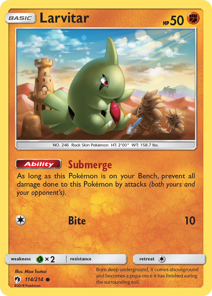 Larvitar (114/214) [Sun & Moon: Lost Thunder] | Card Merchant Takapuna