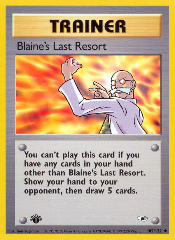 Blaine's Last Resort (105/132) [Gym Heroes 1st Edition] | Card Merchant Takapuna