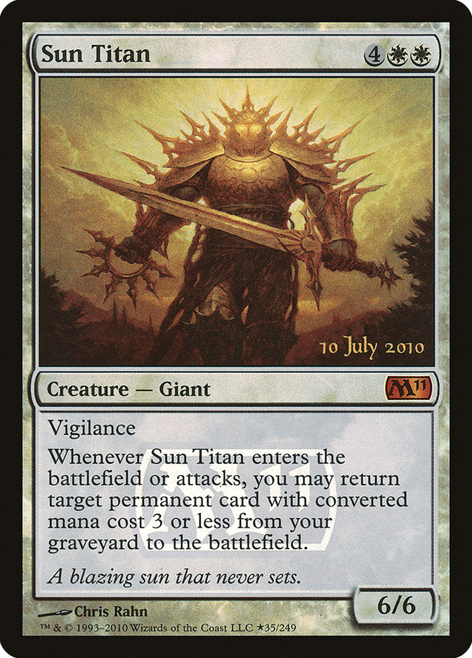 Sun Titan [Magic 2011 Prerelease Promos] | Card Merchant Takapuna