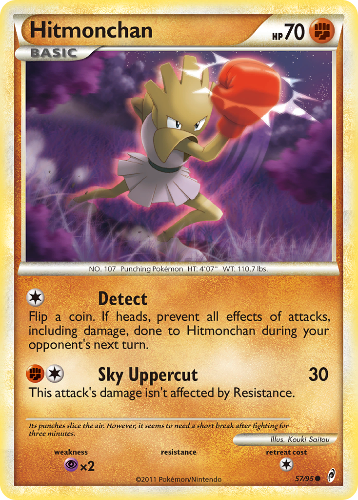 Hitmonchan (57/95) [HeartGold & SoulSilver: Call of Legends] | Card Merchant Takapuna