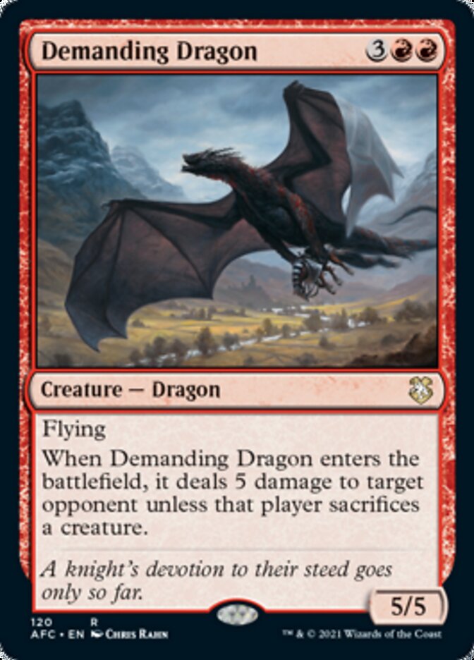 Demanding Dragon [Dungeons & Dragons: Adventures in the Forgotten Realms Commander] | Card Merchant Takapuna
