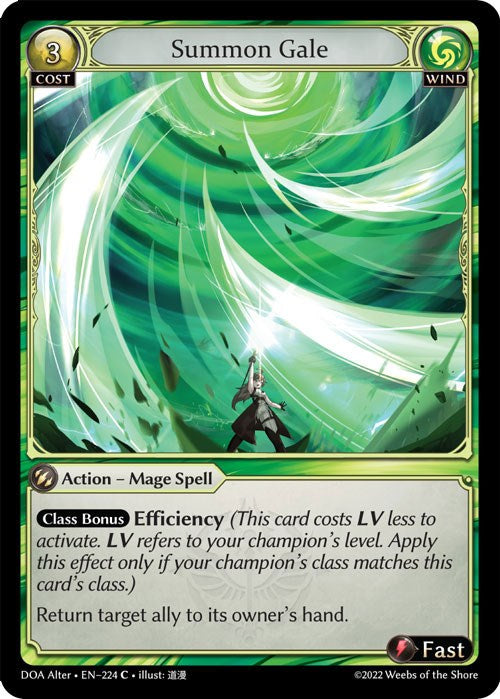 Summon Gale (224) [Dawn of Ashes: Alter Edition] | Card Merchant Takapuna