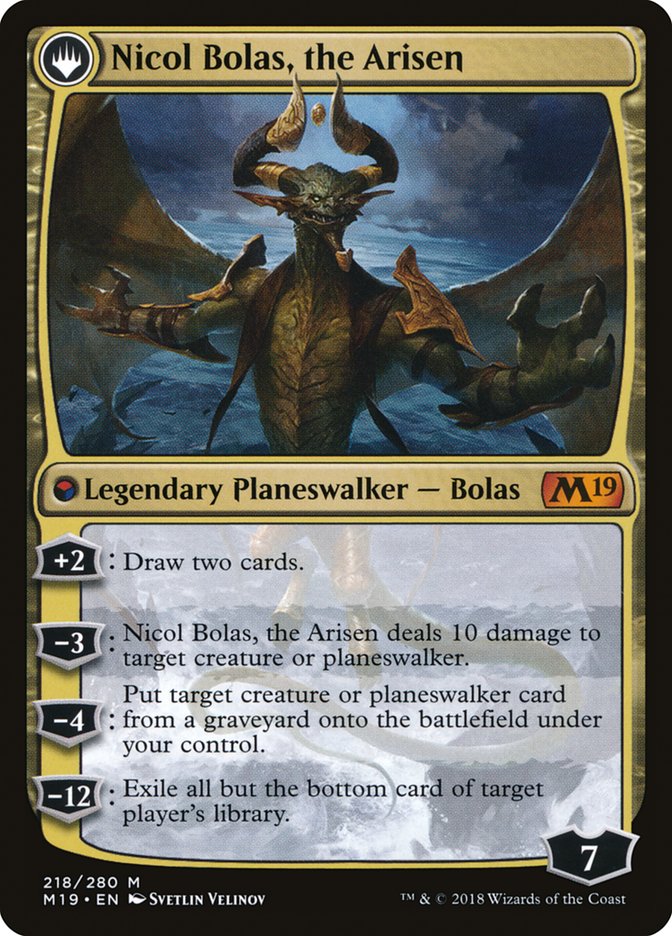 Nicol Bolas, the Ravager // Nicol Bolas, the Arisen [Core Set 2019] | Card Merchant Takapuna