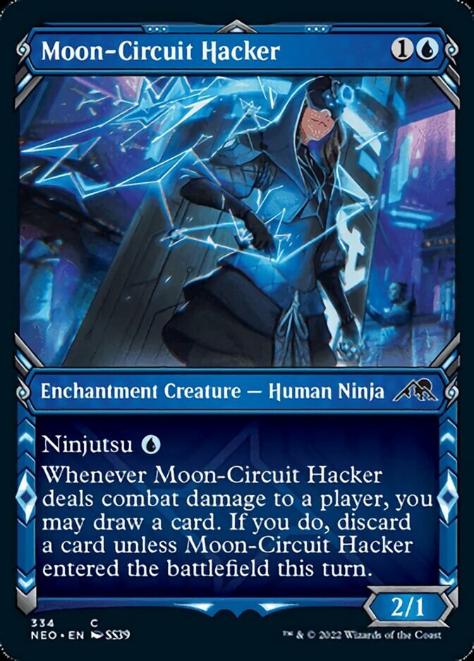 Moon-Circuit Hacker (Showcase Ninja) [Kamigawa: Neon Dynasty] | Card Merchant Takapuna