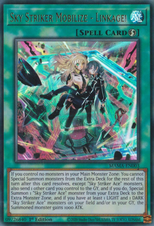 Sky Striker Mobilize - Linkage! [MAMA-EN003] Ultra Rare | Card Merchant Takapuna