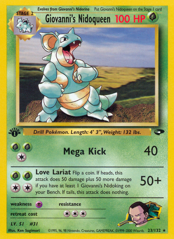 Giovanni's Nidoqueen (23/132) [Gym Challenge 1st Edition] | Card Merchant Takapuna