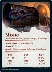 Mimic Art Card [Dungeons & Dragons: Adventures in the Forgotten Realms Art Series] | Card Merchant Takapuna
