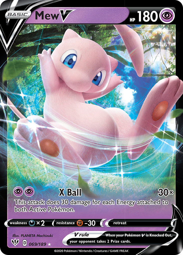 Mew V (069/189) [Sword & Shield: Darkness Ablaze] | Card Merchant Takapuna