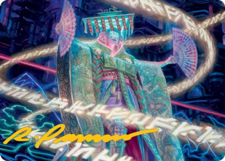 Satsuki, the Living Lore Art Card (Gold-Stamped Signature) [Kamigawa: Neon Dynasty Art Series] | Card Merchant Takapuna